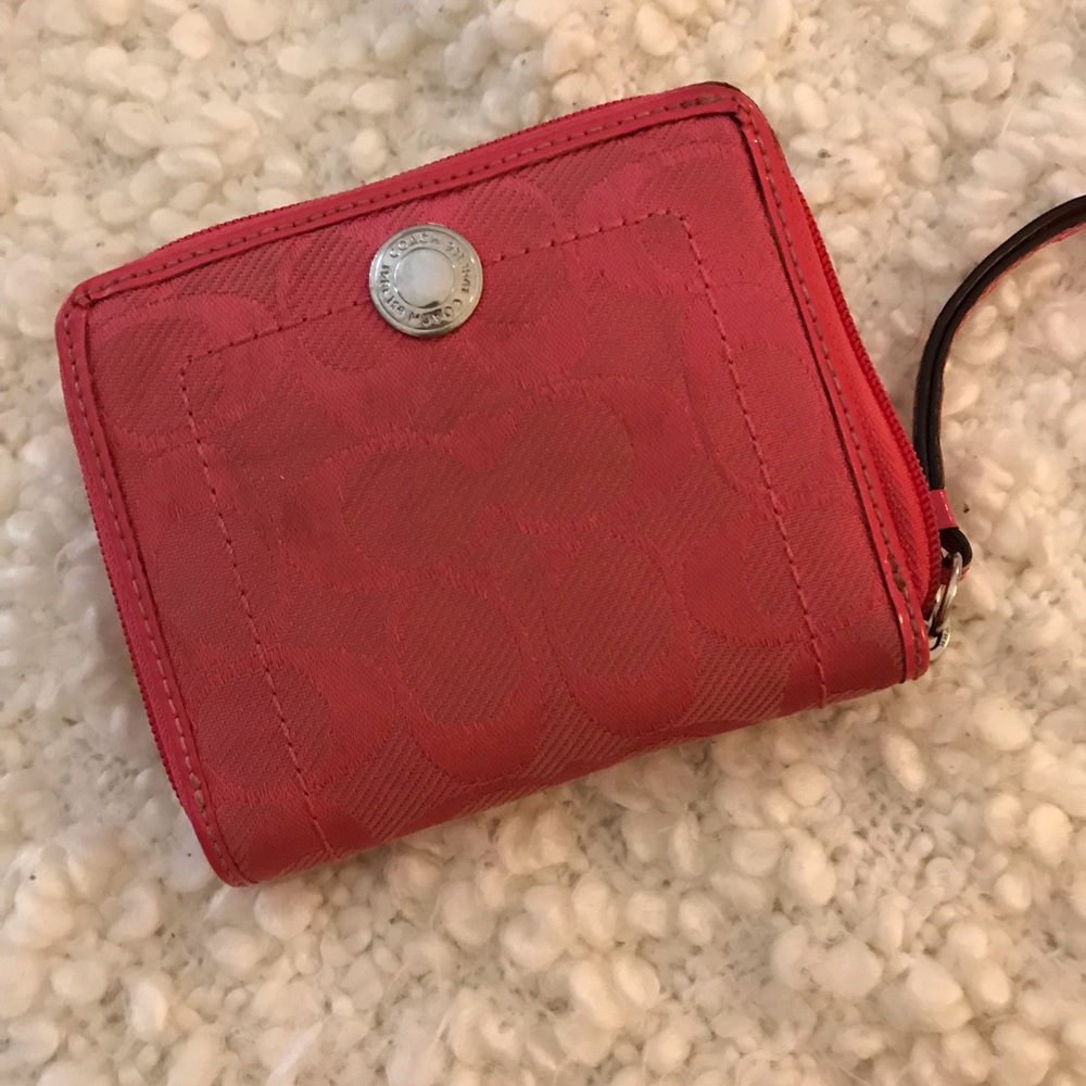 Coach Pink Wristlet Wallet